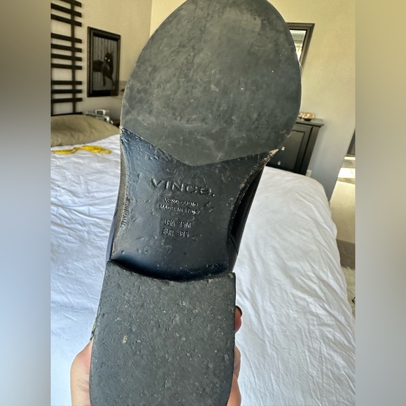 Vince Black Leather Ankle Booties, size 8.5 - Picture 7 of 9